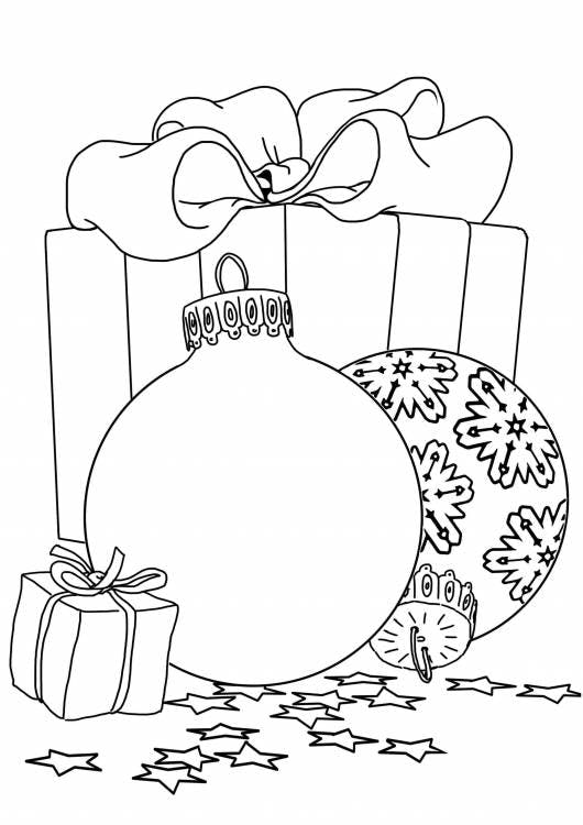 Bring color to Santa's Village with this coloring page of a present and decoration from the North Pole! The elves love decorating as much as making presents!