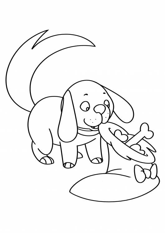 Bring color to Santa's North Pole Village with this coloring page featuring a dog with a stocking! Elves make presents for cats, dogs, and reindeer too!