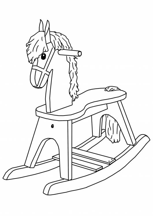 Join in the fun and bring color to Santa's Village with this coloring page featuring a rocking horse from the North Pole! The elves love making new toys.
