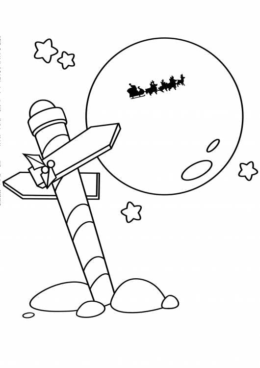 Join in the fun and bring color to Santa's North Pole Village with this coloring page featuring a signpost from the North Pole! Even elves need directions.