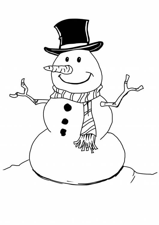 Bring color to Santa's Village with this coloring page featuring a snowman with a hat from the North Pole! Hard working elves need a break to play in the snow.